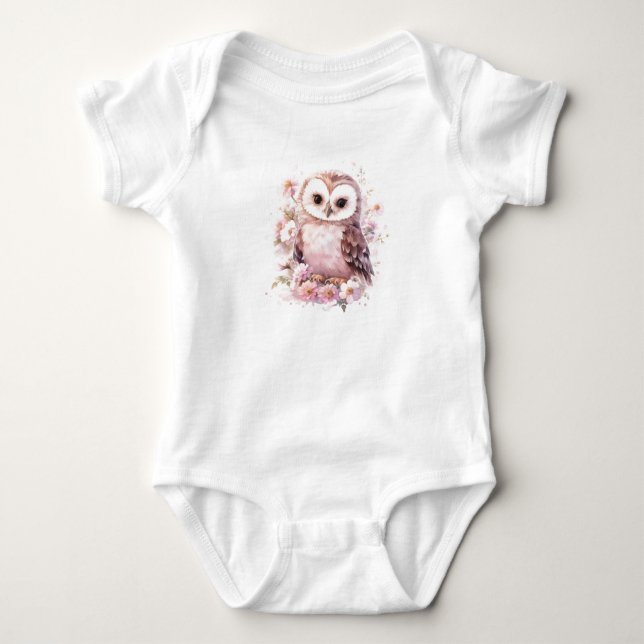 Babybrille mit Blume Baby Strampler (Vorderseite)