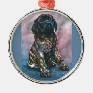 BabyBrindle Mastiff Ornament Aus Metall