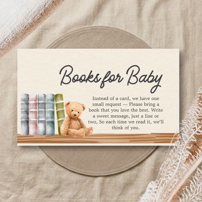 Babybücher & Brunch Neutrale Baby-Duschbücher Begleitkarte (Books and Brunch Baby Shower Books for Baby)