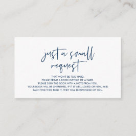 Babybücher, Modernes Minimalistisches Navy Blue Begleitkarte