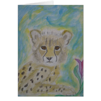 Babycheetah und -Blume