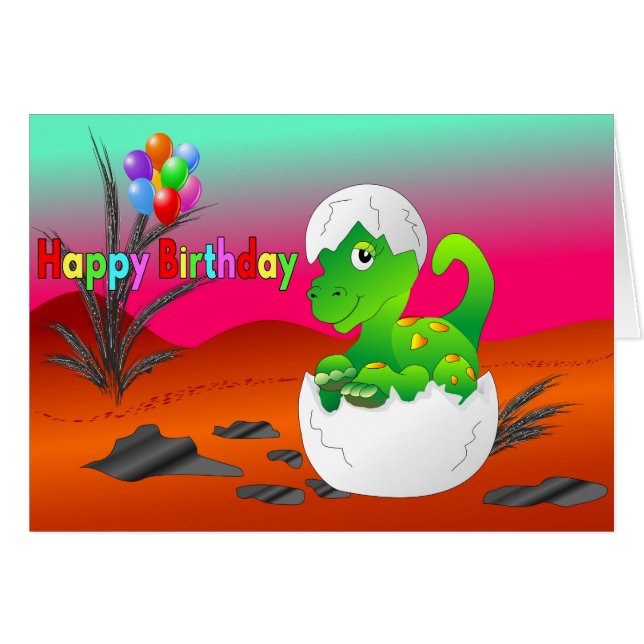 Babydino-Wünsche (Vorderseite (Horizontal))