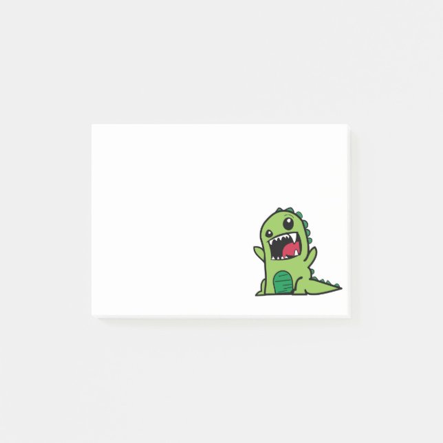 Babydinosaurier-Cartoon Post-it Klebezettel (Vorderseite)