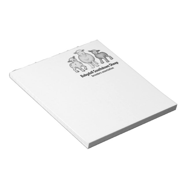 Babydoll Southdown Notepad Notizblock (angewinkelt)