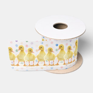 Babyducks auf Polka Dots Satinband
