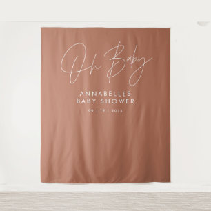 Babyduschanlage, modern terracotta elegant wandteppich