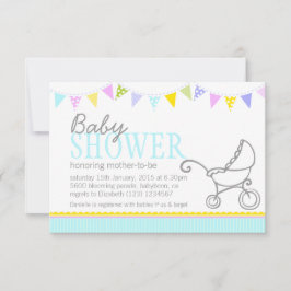 Babyduschbändchen Strolaqua einladen Einladung