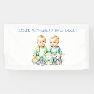 Babyduschbanner für Zwillingsboys Banner