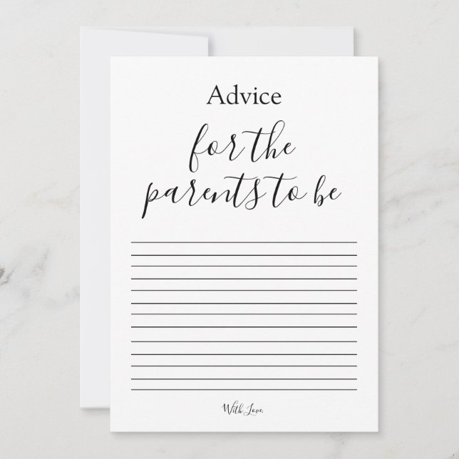 Babyduschberatung für die Elternkarte Einladung (Vorderseite)