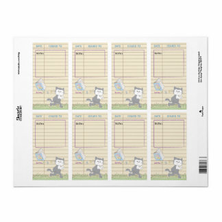 Babyduschbibliothek Buchzeichen Sheet 8/Blau