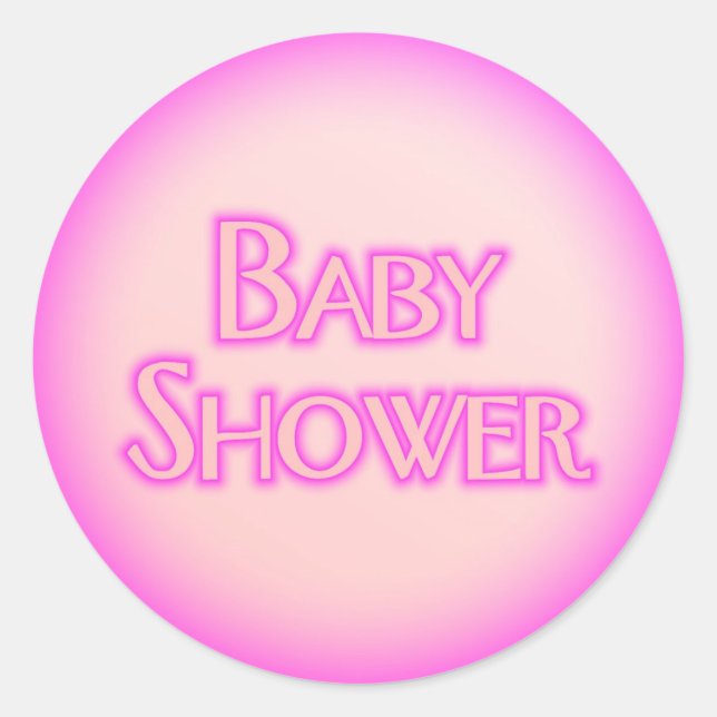Babyduschblase Runder Aufkleber (Vorderseite)