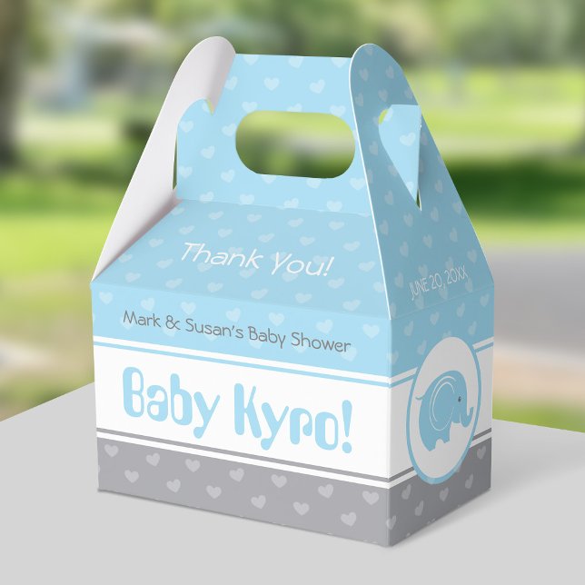 Babyduschbox mit Elephant - Baby Boy Geschenkschachtel (Von Creator hochgeladen)