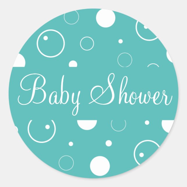 Babyduschbubbles Umschlag Aufkleber Siegel (Vorderseite)