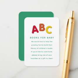 Babyduschbuch Anfrage niedliche farbige ABC Begleitkarte