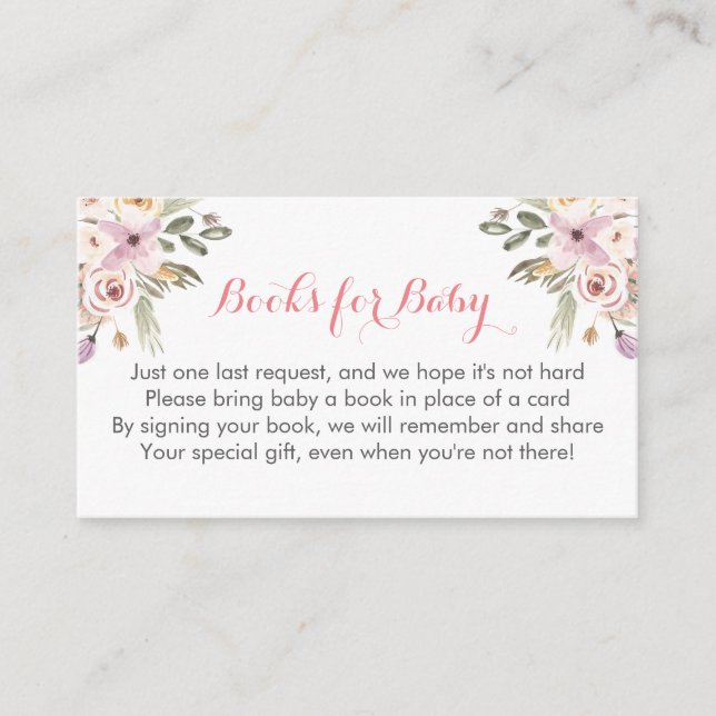 Babyduschbuch aus Holz in Kartenform Begleitkarte (Vorderseite)