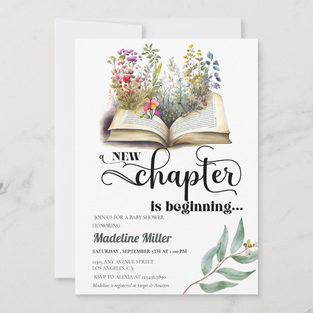 Babyduschbuch | Baby Brunch Einladung (Vorderseite)