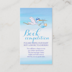 Babyduschbuch-Wettbewerb Storchenkarten Visitenkarte