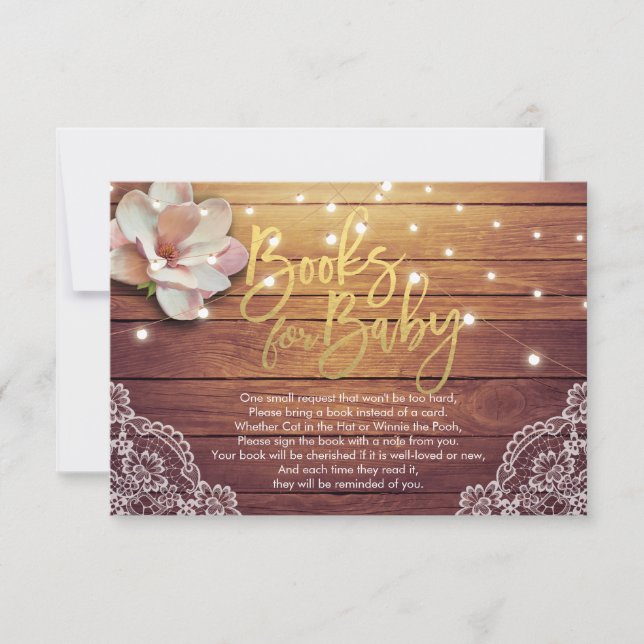 Babyduschbücher für Baby / Buchanfrage mitbringen Einladung (Vorderseite)