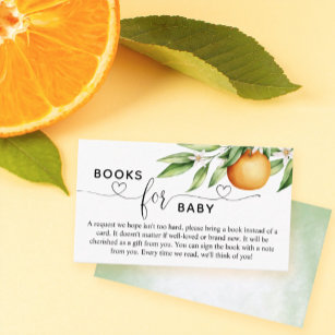 Babyduschbücher für Baby Orange Süsse Begleitkarte