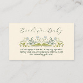 Babyduschbücher für Babybettkarte Begleitkarte