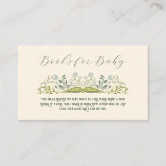 Babyduschbücher für Babybettkarte Begleitkarte