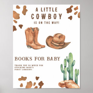 Babyduschbücher für Cowboy Poster
