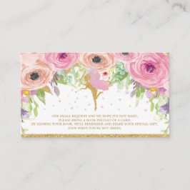 Babyduschbücher für Kinder mit einer Reservekarte Begleitkarte