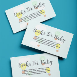 Babyduschbücher für Kinder mit Heißluftballon Begleitkarte