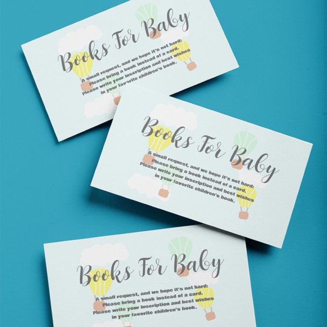 Babyduschbücher für Kinder mit Heißluftballon Begleitkarte (Von Creator hochgeladen)