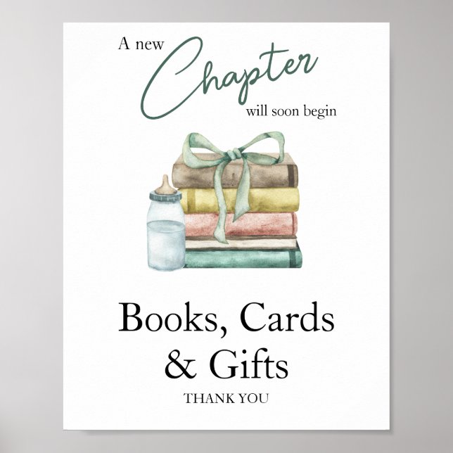 Babyduschbücher für Wasserfarben - Karten und Gesc Poster (Vorne)