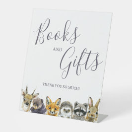 Babyduschbücher und Geschenke für Woodlandtiere Sockelschild