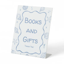 Babyduschbücher und Geschenke Fußbodenschild