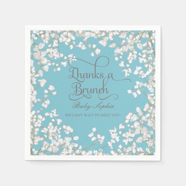 Babyduschdekor für Babys Atemkranz Serviette (Vorderseite)