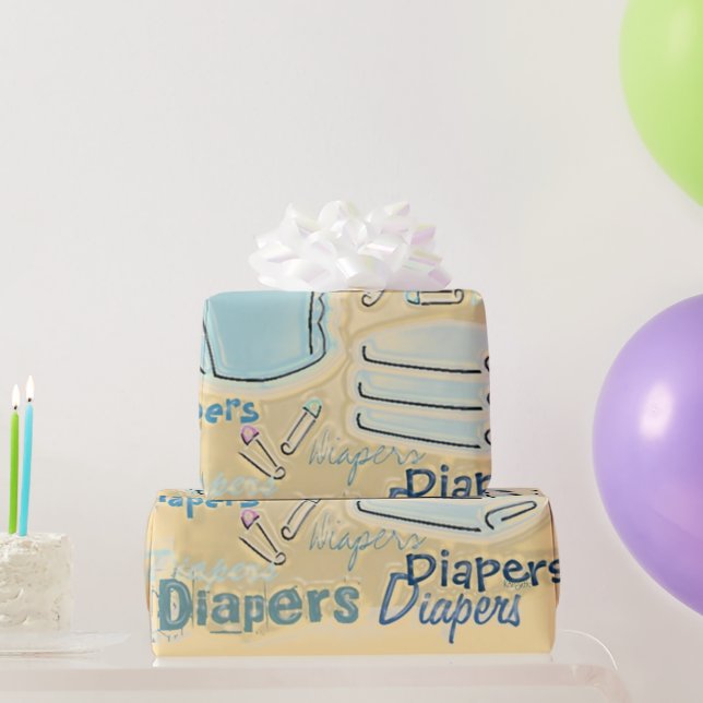 Babyduschdiapiere Geschenkpapier (Partygeschenke)