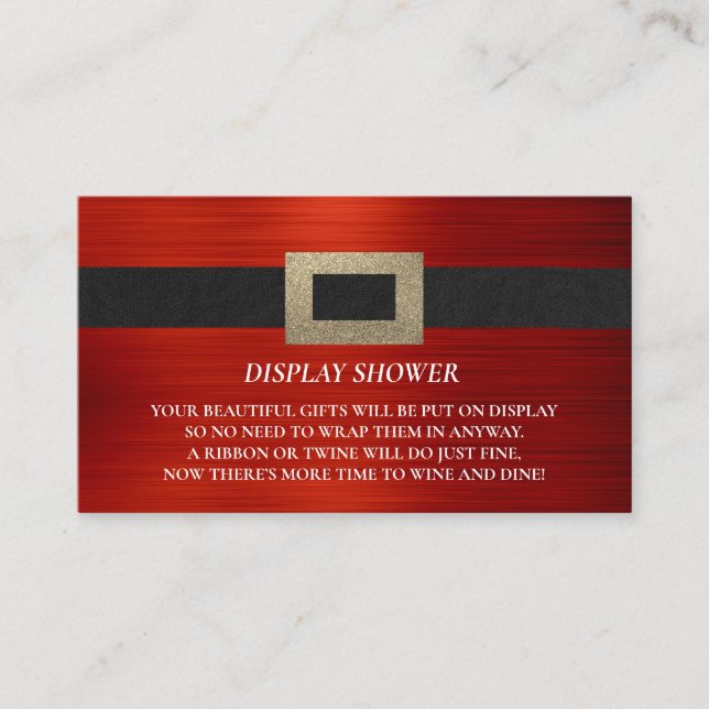 Babyduschdusche Dusche Beilage Santa Baby Begleitkarte (Vorderseite)