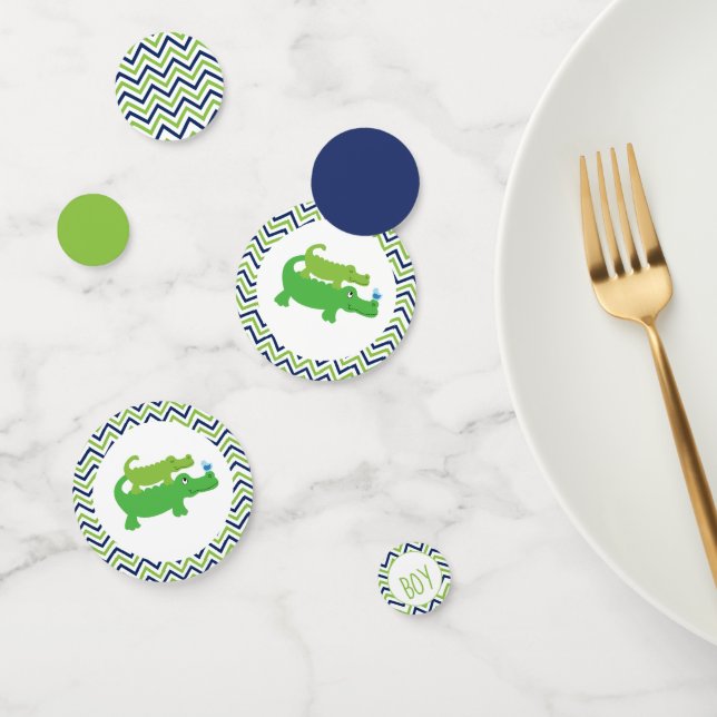 Babyduschdusche für Babys mit Preppy-Alligator-Dek Konfetti (Gruppe)