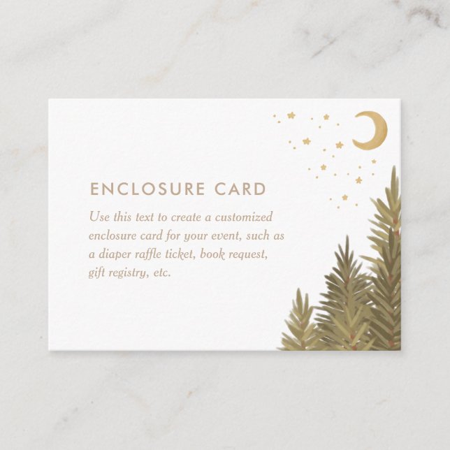 Babyduschdusche mit Duschvorrichtung für Woodland Begleitkarte (Vorderseite)