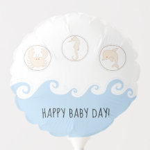Babydusche 6" Round Balloon Sea Mobile