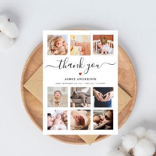 Babydusche 9 Foto Collage Danke chic Drehbuch