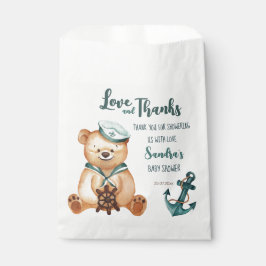 Babydusche Ahoy ist ein Junge Teddy Bär nautisch Geschenktütchen