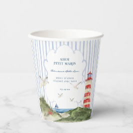 Babydusche Ahoy Petit Marin Nautique Pappbecher