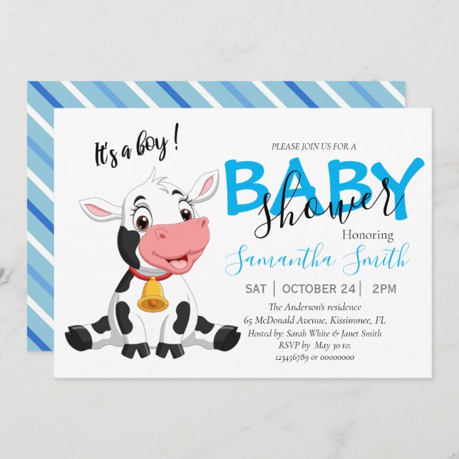 Babydusche Ankündigung (Vorne/Hinten)