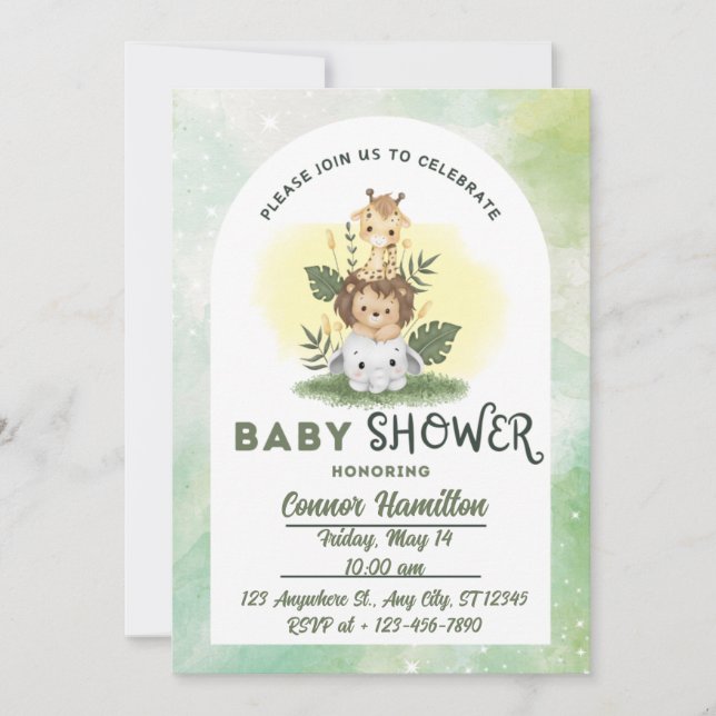 Babydusche Ansammlung Einladung (Vorderseite)