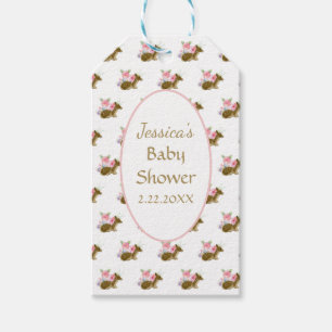 Babydusche Aquarell Floral Boho Gefallen Tag Geschenkanhänger