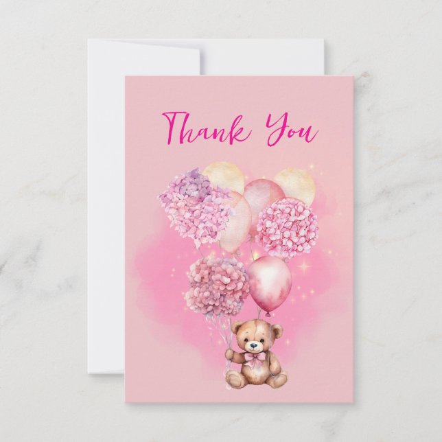 Babydusche, auf die wir warten können dankeskarte (Vorderseite)