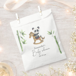 Babydusche aus Bambus und Panda Bear Geschenktütchen