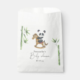 Babydusche aus Bambus und Panda Bear Geschenktütchen