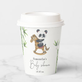 Babydusche aus Bambus und Panda Bear Pappbecher