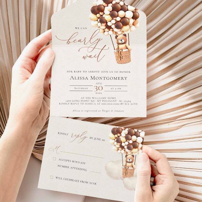 Babydusche aus Bärenblasen in einer Einladung (Von Creator hochgeladen)