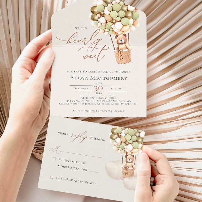 Babydusche aus Bärenblasen in einer Einladung (Von Creator hochgeladen)